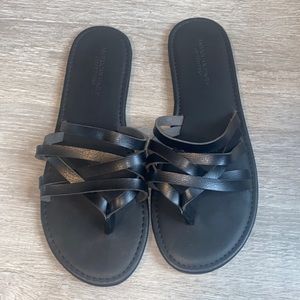 Black American eagle sandals